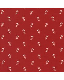 Red White Gatherings Carnation Crimson by Primitive Gatherings for Moda Fabrics