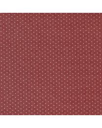 Red White Gatherings Double Dots Burgundy by Primitive Gatherings for Moda Fabrics