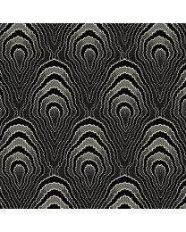 Reminiscence Moire Black from Andover Fabric