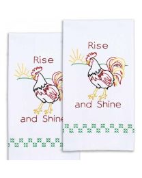 Rise and Shine Decorative Hand Towel Cross Stitch Pattern from Jack Dempsey Inc