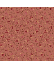 Scraps of Kindness Star Vine Pink by Kim Diehl for Henry Glass