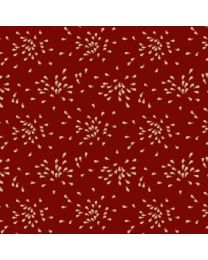 Seaside Fireworks Red by Paula Barnes for Marcus Fabrics