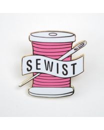 Sewist Enamel Pin Pink from While She Naps