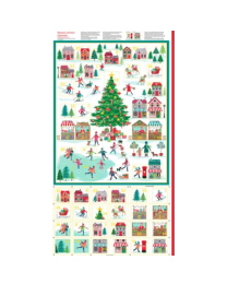 Skaters Advent Calendar Teal by Makower for Andover