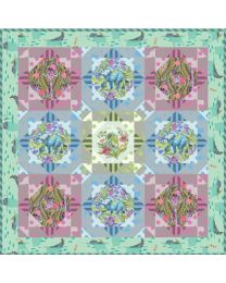 Snuggle Time Green Quilt Kit featuring Tula Pink Fabrics from Free Spirit