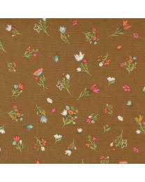 Songbook A New Page Small Floral Sienna by Fancy That Design House for Moda