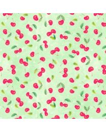 Squeeze The Day Cherry Green by Cynthia Coulter for Wilmington Prints
