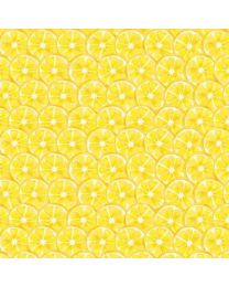 Squeeze The Day Citrus Slices Yellow by Cynthia Coulter for Wilmington Prints