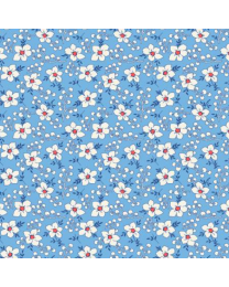 Storybook 22 FlowersBerries Blue by MYKT Collection for Windham Fabrics