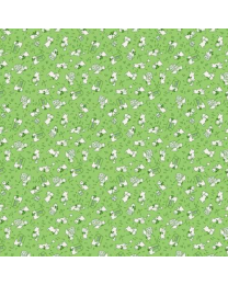 Storybook 22 Jammin Cats Green by MYKT Collection for Windham Fabrics