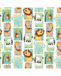 Sweet Safari Animal Patchwork by Victoria Hutto for Studio E Fabrics