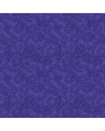 Swirling Leaves Indigo Purple by Danielle Leone for Wilmington Prints 