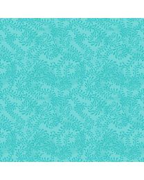 Swirling Leaves Turquoise by Danielle Leone for Wilmington Prints 