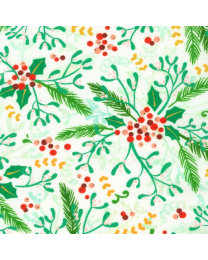 Tinsel Town Holly Vanilla by Vanessa Lillrose  Linda Fitch from Wishwell for Robert Kaufman