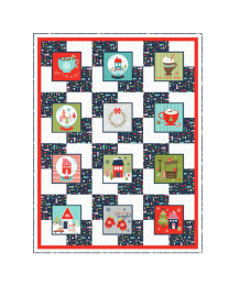 Town Square Quilt Kit featuring Cup of Cheer from Kimberbell