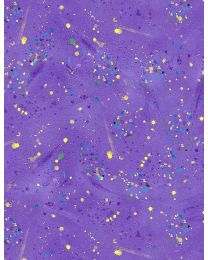 Utopia Small Metallic Paint Splatters Purple by Chong-A Hwang for Timeless Treasures