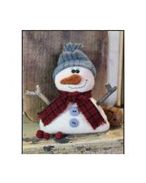 Warm and Snuggly Stuffed Wool Snowman by Jennifer Clemen for Cottonwood Creations