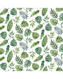 Wee Safari Leaf Toss by Deborah Edwards for Northcott Fabrics 