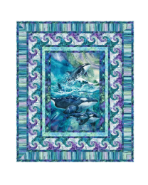Whale Song Quilt Kit from Northcott