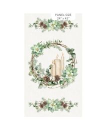 White Linen Christmas Panel by Northcott Studio