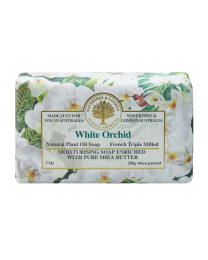 White Orchid Soap 7oz Soap Bar by Wavertree  London