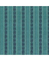 Willow Hollow Medium Blue Moire Strips by Kim Diehl For Henry Glass 