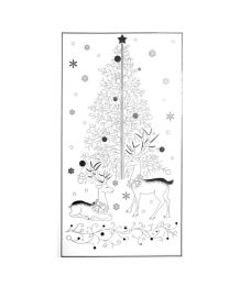 Woodland Christmas with Silver Accents Pre-printed Sashiko Panel 