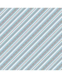 Woodland Gifts Stripe Gray by Makiko Collection for Wilmington