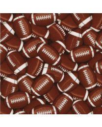  Packed Footballs Brown from Timeless Treasures Sports Collection