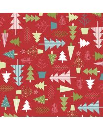 Cup of Cheer Tree Farm Red by Kimberbell for Maywood Studio