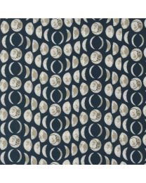 Starry Sky Midnight Moon Phases by April Rosenthal for Moda Fabrics 