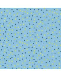 Buzzin' With My Gnomiezz Blue Dots by Susan Winget for Wilmington Prints 