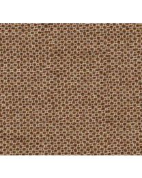 Prefelted Woven Wool Dot Brown by Stacy West from Riley Blake